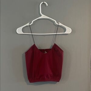 NWT Free‎ People Burgundy Camisole Top Size M/L